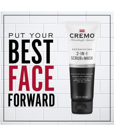 Cremo Detoxifying 2-in-1 Scrub & Mask with Activated Charcoal - 4 oz - Buy Online on SooperMarket.com