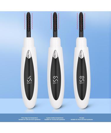 Electric Lash Curler | Long-Lasting Heated Eyelash Curler for Girls - Rechargeable Electric Eyelash Curler with LED Display Fast Heating Lash Curlers for Dating Traveling Upgraded Eyelashes-white - Buy Online on SooperMarket.com