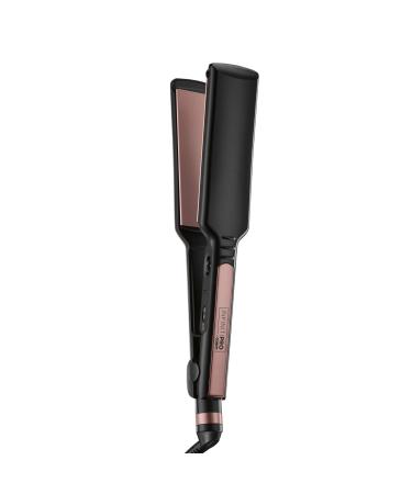INFINITIPRO BY CONAIR Rose Gold Ceramic Flat Iron, 1 3/4-inch Flat Iron 1.75-Inch Black