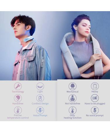 SKG K6 Cordless Electric Neck Massager with Heat | 4 Modes 15 Levels | Deep Tissue Trigger Point Massage for Home, Office, Car | White - Buy Online on SooperMarket.com