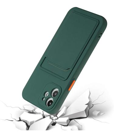 Tivenfezk Nadoli Ultra Thin Silicone Case for Xiaomi Redmi A1 - Shockproof Scratch-Resistant Wallet TPU Cover with Credit Card Holder - Dark Green - Buy Online on SooperMarket.com