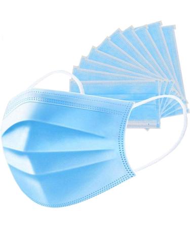 Shatchi disposable facial mask with ear loop 3 lint blue 100 pieces