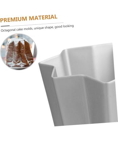 ABOOFAN 2pcs Octagonal Cake Mold Cupcake Molds DIY Cake Mold Fondant Mould Tray 3D Pie Pastry Aluminum Alloy - Buy Online on SooperMarket.com