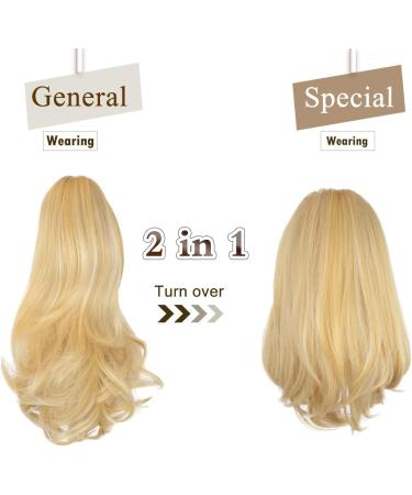 Sofeiyan 13 Long Curly Ponytail Extension | Natural Synthetic Hairpiece Light Ash Brown & Bleach Blonde - Buy Online on SooperMarket.com