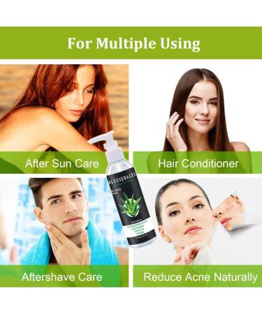 Aloe Vera Gel for Face Scalp & Hair - Soothing After Sun Moisturizer | International Shipping Available - Buy Online on SooperMarket.com
