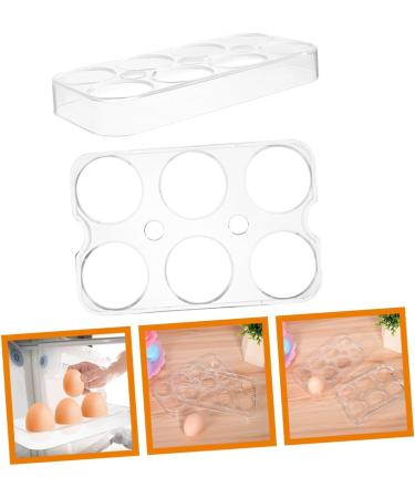 CORHAD 2pcs Egg Brackets Fridge Eggs Refrigerator Egg Holder Egg Stands Egg Racks Ceramics Container - Buy Online on SooperMarket.com
