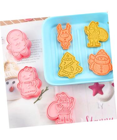 Cabilock 12 Pcs Biscuit Mold Christmas Embossing Mold Silicone Chocolate Mould Tool 3D Pink Pp Household - Buy Online on SooperMarket.com