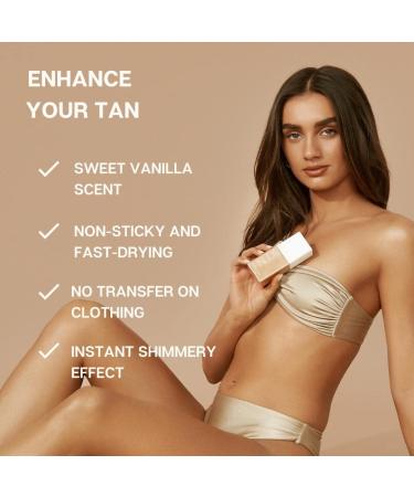 NUDA Body Shimmer - Vegan Illuminating Glitter Lotion with Aloe Vera & Vitamin E - Vanilla-Scented Liquid Highlighter for Women (75 mL) - Buy Online on SooperMarket.com