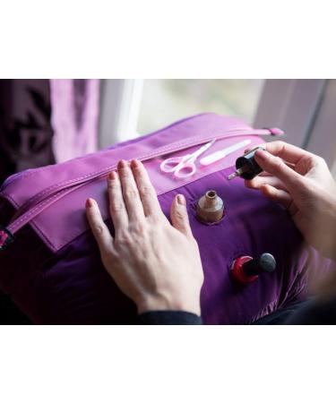 Manicure Cushion Pedicure Pillow Nail Arm Rest Foot Care Purple Velvet - Buy Online on SooperMarket.com