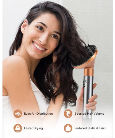 Upgrade Your Styling: Dyson Airwrap Diffuser Nozzle Attachment - Compatible with HS05 HS03 HS01 in Rich Copper - Buy Online on SooperMarket.com
