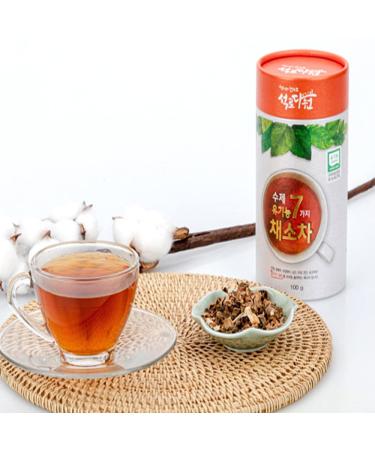 CYSO Seokrodawon Tea Garden 7 kinds of vegetable tea 100g (1 bottle) 100% Korean Organic Ingredients 100g of 1 bottle