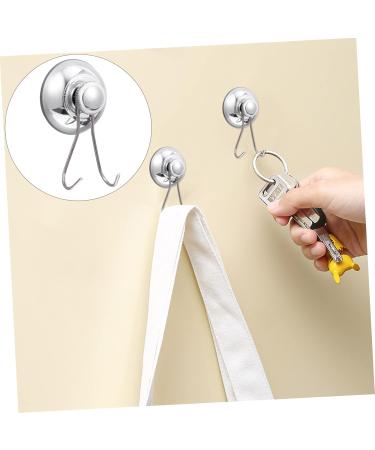Alipis 1pc Hook up Heavy Duty Coat Hangers Suction Cup Hook Wall Key Hanger Suck Cup Hook Metal Work Towel 7X6CM Silver - Buy Online on SooperMarket.com