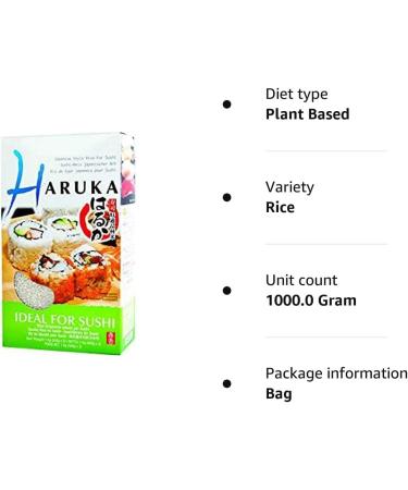 Premium HARUKA Sushi Rice 1kg - Authentic Japanese Grain for Sushi Making - Buy Online on SooperMarket.com
