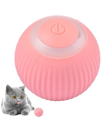 2PCs Power Ball 2.0 Cat Toy Aiveys-Aiveys Cat Ball Gertar Cat Toy Intelligent Cat Ball Rotating Cat Ball 360 Degree Ball Automatic Modeling of Cat Paws Interactive Cat Toy Pink