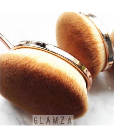 Glamza Gold Plated Round O Circle Powder Foundation Brush - Buy Online on SooperMarket.com
