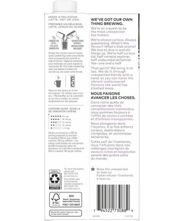 TAZO London Fog Latte Concentrate - 946 mL (Pack of 1) Caffeinated - Buy Online on SooperMarket.com