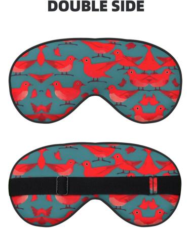 SSIMOO Red Birds Wild Eye Mask - Breathable Sleep Eye Patch for Women | Perfect for Travel & Relaxation - Buy Online on SooperMarket.com