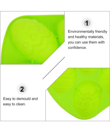 DECHOUS 1pc Easter Egg Cake Mold Mousse Cake Silica Gel 3D Household 26.5X16.5CM Green - Buy Online on SooperMarket.com