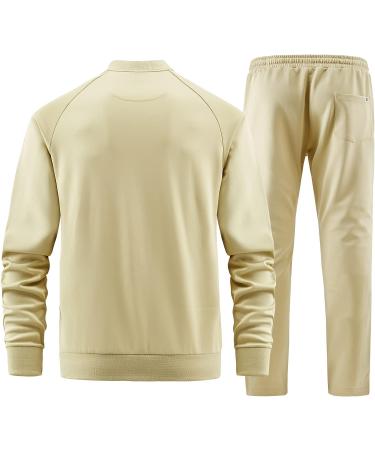 Aiozowa Men's Tracksuit Set | Full-Zip Sweatsuit with Active Jacket & Pants | 2-Piece Outfit - Large - Buy Online on SooperMarket.com