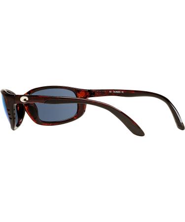 Costa Del Mar Men's Brine Oval Sunglasses Tortoise/Grey Blue Mirrored Polarized-580p 59mm - Buy Online on SooperMarket.com