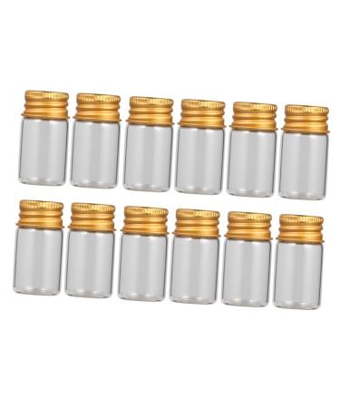 1 Set 12PCS Cream Arts Crafts Jars Food Makeup Samples Empty can Portable Clear jar Glass Bottle Multicolor Ink Bottle Screw Bottle Bottled Screw Cap Glitter Powder 4.00X2.00X2.00CM Golden