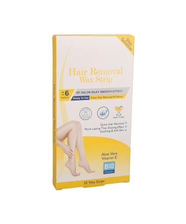 Hair Removal Wax Strips - 20 Deep-Cleaning Body Wax Strips for Women & Men | Quick & Easy at Home Waxing for Smooth Skin - Buy Online on SooperMarket.com