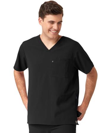 WonderWink AERO Men's Scrub Set + Badge Reel Black 5X-Large - V-Neck Top & Cargo Pant - Buy Online on SooperMarket.com