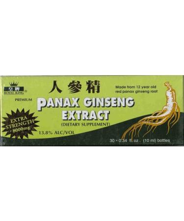 Royal King Panax Ginseng Extract 8000mg 30 Vial - Pack of 3 Boxes - High Potency Alcohol Infused Formula - Buy Online on SooperMarket.com