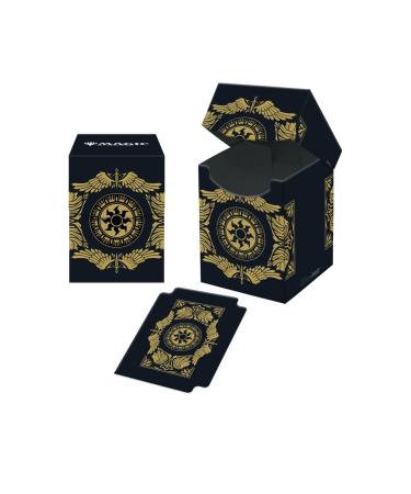 Ultra Pro - Magic: The Gathering Mana 7 Plains Deck Box 100+ - Protect Your Cards While On The Go , and Always Be Ready for Battle Against Friends or Enemies with A Stylish Full-Color Deck Box Plains Symbol Gold