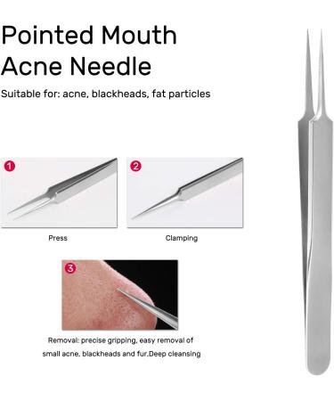 Blackhead Remover Tool JOLIFILE Upgraded 9 Pcs Pimple Popper Tool Kit Extractor Tools with Tweezers Removal Comedone Whitehead Set Large Size-Silver - Buy Online on SooperMarket.com