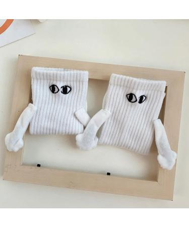 3D Doll Couple Socks - Funny Magnetic Suction Novelty Socks for Couples - Black & White - 1 Pair - Buy Online on SooperMarket.com