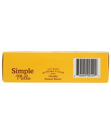 Simple Mills Chunky Peanut Butter Soft Baked Bars - 5.99 oz | Healthy Snack - Buy Online on SooperMarket.com