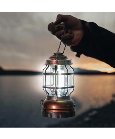 Rechargeable 1500LM Dimmable LED Camping Lantern - Waterproof Vintage Lantern for Outdoor Hiking & Emergencies - Buy Online on SooperMarket.com