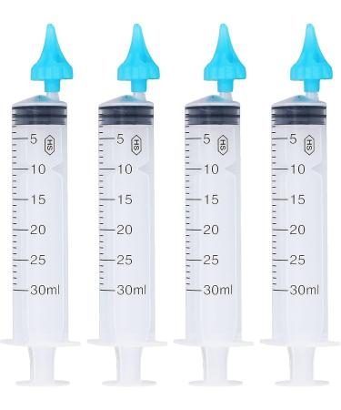 Portable Ear Irrigation Syringe Set - 4pcs Flared Head Soft Tip 20ml 30ml - Buy Online on SooperMarket.com