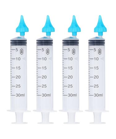 plplaaoo 4pcs 30ml Children Adult Ear Wax Cleaner Ear Wax Cleaner for Humans Ear Wax Removal Irrigation Syringe Tool Kit Remover Syringe Ear Wax Flusher Tool for Ear Cleaning Irrigation