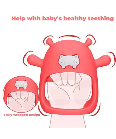 Buy Hippo Never Drop Silicone Baby Teeth Toys | Chewing Toys for 0-12 Months | Suction Pacifier & Car Seat Toy (Red) - International Shipping Available - Buy Online on SooperMarket.com