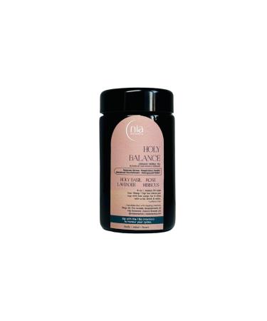 Nia Botanica Holy Balance Herbal Tea - Holy Basil Rose & Hibiscus Blend Tea for Improved Respiratory Health Menstrual and Menopausal Wellbeing and Overall Wellness Makes 30 Cups