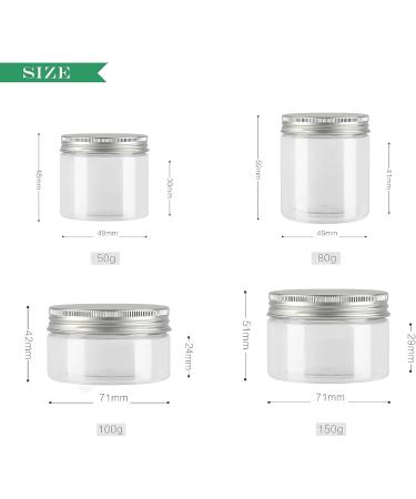 Tianzd 6 Pack Blue Plastic Cream Cans 150ml with Silver Lid | Empty Cosmetic Containers & Spatulas - Buy Online on SooperMarket.com