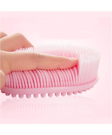Multifunctional Silicone Body Scrubber Loofah - Soft, Skin-Friendly, Easy to Clean - Scalp Massage Tool - Durable & Hygienic - Ideal for People and Pets - Pink (1 Count) - Buy Online on SooperMarket.com
