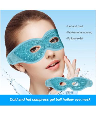 Dajidafu Men Gel Cooling Eye Cover Cold Compress Skin Care Beauty Sleeping Pad Adjustable Headband Pouch Removal Salon Travel Sky Blue - Buy Online on SooperMarket.com