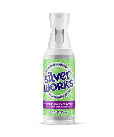 Multipurpose Bathroom Cleaner Odor Eliminator Spray - Powered By Silver Ions - All Purpose Spray Neutralizes Bathroom and Kitchen Odors - Easily Removes Grime Grease Urine - 16.9oz