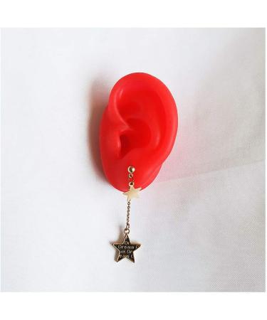 Red Silicone Ear Template - Flexible Silicone Silicone Ear Model for Acupuncture Practical Ear Picking Studs Earring Display Accessories - Buy Online on SooperMarket.com