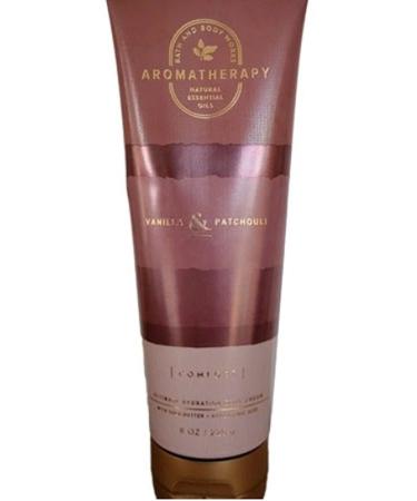 Bath and Body Works Aromatherapy Comfort Vanilla & Patchouli Body Cream 8 Oz - Relax and Unwind with Soothing Scent - Buy Online on SooperMarket.com