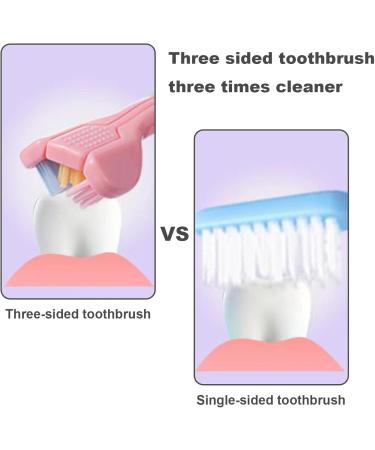 Buy 4PC Manual Toothbrush Set - 3 Page Bristle Path for Complete Dental Care - International Shipping - Buy Online on SooperMarket.com