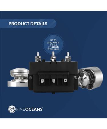 Five Oceans FO3293 Dual Direction Reversing Windlass Solenoid - 12V, 1500W - Marine Grade Materials - Easy Install - Buy Online on SooperMarket.com