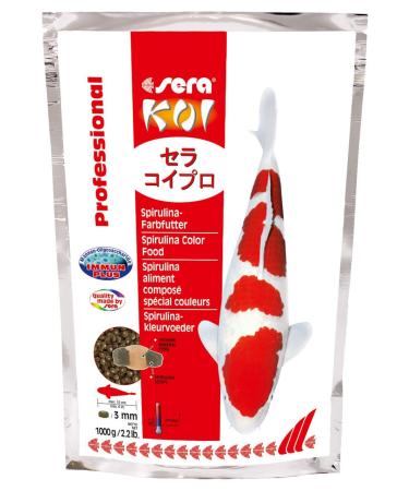 Sera Koi Professional Spirulina Color Card 1000 G |Koi fishing food for perfect colors |For temperatures above 8 C |Supports the growth of Kois |Lower water pollution |Less algae 1 g (1 Pack)