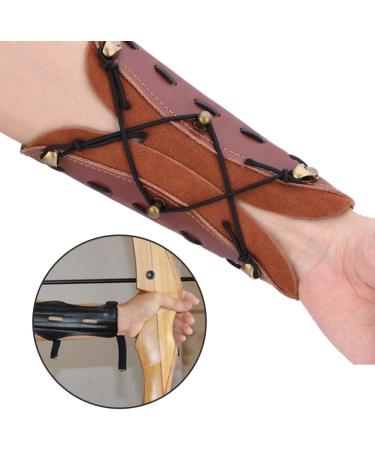 VGEBY1 Leather Arm Guard  Asjustable Archery Armband Durable Archery Arm Guard Safe Strap Armband Arm Guards For Archery - Buy Online on SooperMarket.com