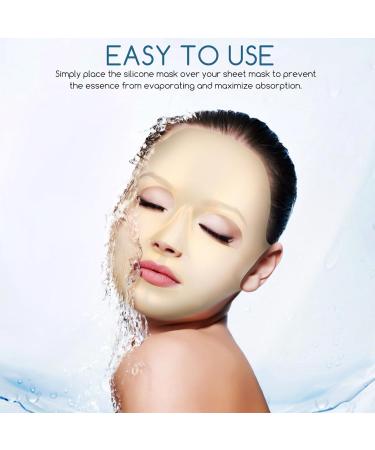 FRCOLOR Silicone Face Masks - Reusable Moisturizing Mask Sheet for Skincare | 3 Pcs Beauty Tool for Women & Girls - Buy Online on SooperMarket.com
