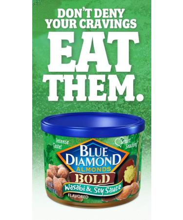 Blue Diamond Almonds Bold Wasabi & Soy Sauce 6 Oz Canister - Buy Online on SooperMarket.com