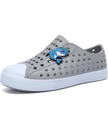 Seannel Kids Water Shoes Slip-On Sneaker - Lightweight & Breathable Sandal - Size 1 Big Kid - Light Gray - Buy Online on SooperMarket.com